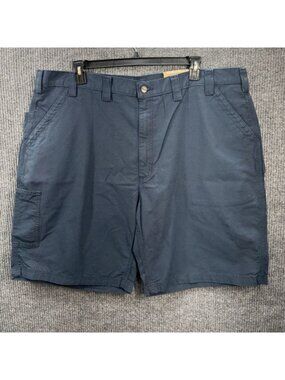 Carhartt Shorts Mens 44 Navy Blue Canvas Carpenter Cargo Original Loose B147 NEW